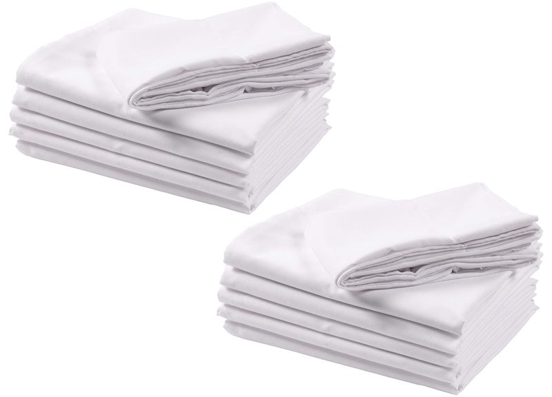 KAF Home Brushed Microfiber Pillow Cases Bulk Pack, Control Allergies and Ensure Sound Sleep, Set of 12, White - Image 3